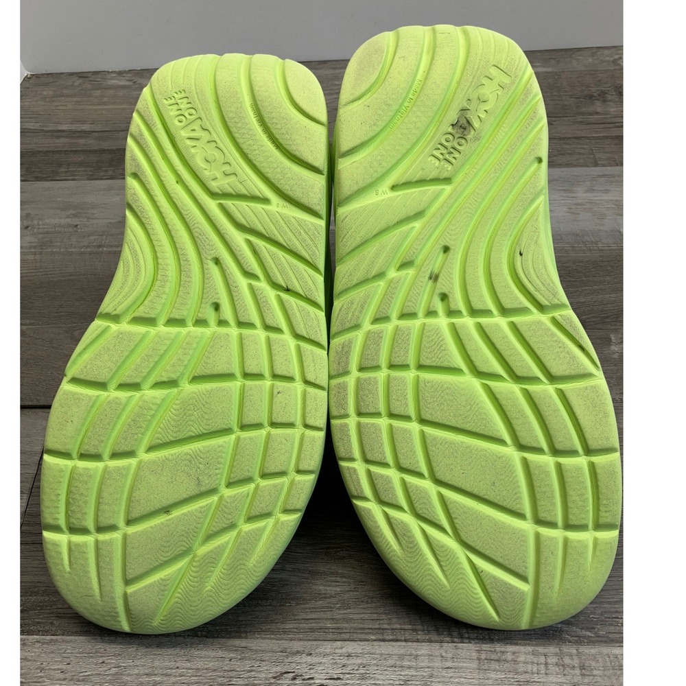 Hoka One One Ora Recovery Slide 2 Lime Green Neon Womens Size 8 Sandals - Picture 6 of 7